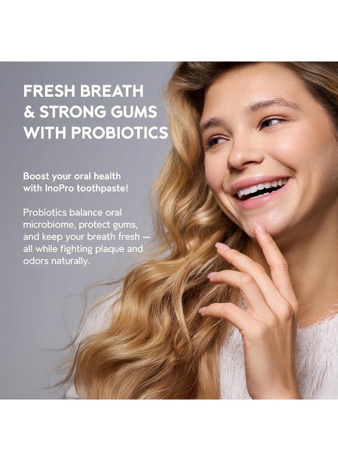 InoPro Natural Whitening Hydroxyapatite Toothpaste With Probiotic For Sensitive Teeth, Fluoride Free Enamel Repair Remineralizing Toothpaste, Sls Free, Baking Soda, Coconut Oil, 5Oz - Image 4
